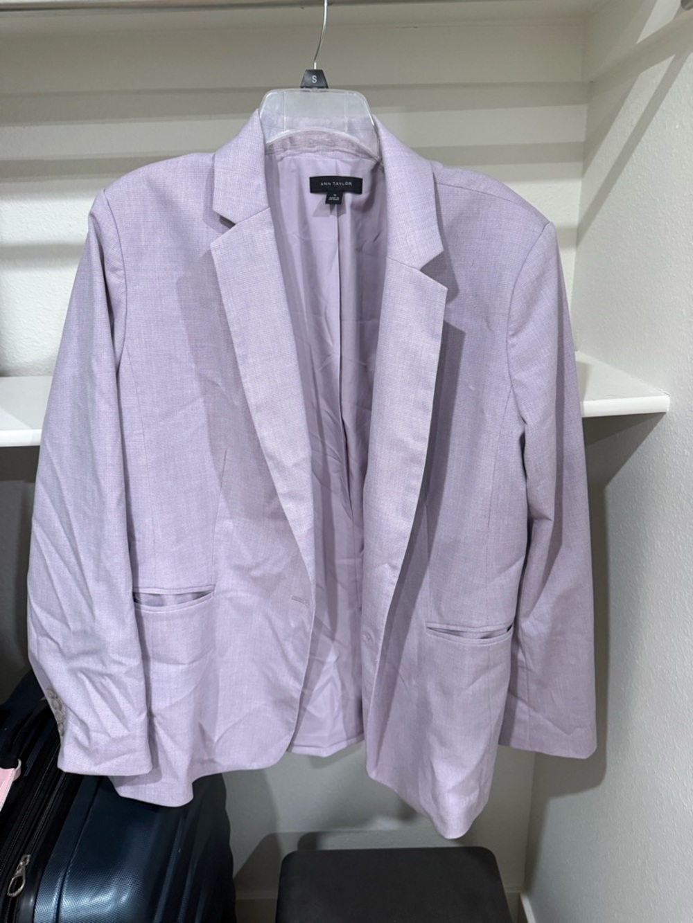 Ann Taylor Lavender Open-Front Blazer